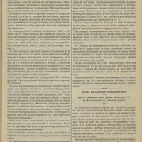 0125 - Page 119 - Complications dues au double tamponnement des fosses nasales et traitement rationnel des épistaxis rebelles ; par M. Guisez... / Notes de clinique thérapeutique sur le traitement de la phtisie pulmonaire. Par M. Courtois-Suffit...