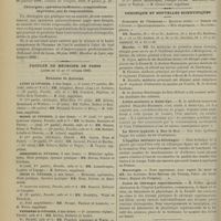 0156 - Page 150 - Intérêts professionnels. Responsabilité ; médecin et pharmacien / Chirurgien ; opération inoffensive ; complications imprévues ; pas de responsabilité / Faculté de médecine de Paris. (Actes du 12 au 17 février 1900). Examens de doctorat / Chronique et nouvelles scientifiques. Concours de l'internat / Marine / L'état sanitaire à Saint-Cyr / La fièvre typhoïde à Bar-le-Duc / L'hygiène militaire en Allemagne / Nécrologie / Cours de chirurgie expérimentale