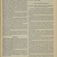 0193 - Page 187 - Revue de la presse. Dermatologie et syphiligraphie. Traitement de la syphilis par des sachets de mercure (procédé de Welander). (Presse méd. belge, 11 février 1900) / Toxicologie. Empoisonnement aigu par la cocaïne. (Wien. med. Wochens., n° 3, 1900) / Thérapeutique. Dyspepsie et nitrate d'argent. (Boston méd. and surg. Journ., 4 janvier 1900) / Revue bibliographique. Le mariage, nullité, divorce, grossesse, accouchement, par le Professeur P. Brouardel