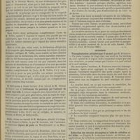 0221 - Page 215 - Séance de l'Académie de médecine (20 février 1900) / M. Hallopeau, un travail de M. Pétrini... : Traitement du psoriasis par l'extrait de glande thyroïde / M. Matignon, par M. Laveran : Foyers de peste / M. Merle : Vomissements incoercibles / Revue de la presse. Médecine. Troubles mentaux dans la grippe. (Echo méd. du Nord, 18 février 1900) / Chirurgie. Transplantation périphérique d'un nerf, par M. Peterson. (Centralbl. f. Chir., 1899, n° 29) / Réduction des hernies étranglées à l'aide du collodion et de l'éther