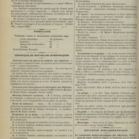 0284 - Page 278 - Revue de la presse. Thérapeutique. Un nouvel antiseptique, l'aniodol. (Bulletin méd., 3 mars 1900) / Formulaire. Pommade contre le rhumatisme articulaire aigu / Chronique et nouvelles scientifiques. Concours pour six places de médecin des hôpitaux / Concours pour deux places de chirurgien des hôpitaux / Muséum d'histoire naturelle / École de médecine / Préfecture de la Seine / Marine / Université de Paris / La politique et la grippe / La grippe / La peste / Nécrologie / Bulletin bibliographique