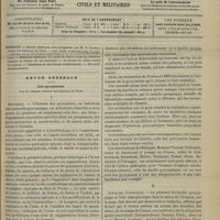 0287 - Page 281 - Sommaire / Revue générale. Les pyocyanies. Par G. Legros... I. Historique / II. Etiologie. Pathogénie