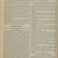 0296 - Page 290 - Séance de la Société de neurologie. (8 mars 1900). M. Sérieux : Paralytique général / M. Klippel : Pathogénie du diabète hydrurique / M. Chipault : Pseudo-névralgies paresthésiques du fémoro-cutané / MM. Scherb et Cochez : Myopathique / Médecine pratique. Un point de repère pour les incisions cutanées au niveau du sac lacrymal / La levure de bière contre les orgelets / Chronique et nouvelles scientifiques. Concours pour six places de médecin des hôpitaux / Marine / Muséum d'histoire naturelle / Statistique / Bulletin bibliographique