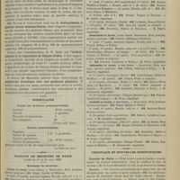 0303 - Page 297 - Séance de la Société médicale des hôpitaux. (9 mars 1900). M. Galliard : Dactylhydarthroses / M. Lesage : Microbe dans la rougeole / MM. Hayenn : Leucocythémie à globules blancs mononucléaires / M. Rabé : Artério-sclérose et la respiration de Cheyne-Stokes / M. Boinet... : Polynévrite alcoolique avec mal perforant plantaire / Formulaire. Contre les douleurs prémenstruelles / Pilules hémostatiques / Faculté de médecine de Paris. (Actes du 19 au 24 mars 1900). Examens de doctorat / Chronique et nouvelles scientifiques. Faculté de Paris / Guerre