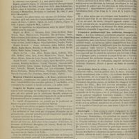 0304 - Page 298 - Chronique et nouvelles scientifiques. Guerre / Asiles publics d'aliénés / Muséum d'histoire naturelle / Congrès de Naples contre la tuberculose / La peste à Oporto / La lutte contre l'alcoolisme / L'exercice professionnel des médecins étrangers en Italie / Le cyclisme dans le crime / Nécrologie / Cancer et tuberculose