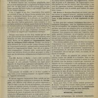 0365 - Page 359 - Séance de la Société médicale des hôpitaux. (23 mars 1900). MM. Rabé et Merklen : Origine et la valeur séméiologique du rythme respiratoire de Cheyne-Stokes / MM. Merklen et André Martin : La polyurie et l'imperméabilité rénale chez les cardiaques artério-schéreux / MM. Mathieu et Morichau-Beauchant : Perversions de la faim et en particulier la faim douloureuse, la faim nauséeuse et la faim angoissante ou phobique / Médecine pratique. De l'emploi thérapeutique des lavements alimentaires