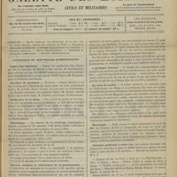 0379 - Page 373 - Sommaire / Chronique et nouvelles scientifiques. Legs à des hôpitaux / Facultés de Province / Préfecture de la Seine / Statistique / Service médical et vétérinaire de la gendarmerie / L'épidémie d'Arras / La cure de nudité / Nécrologie / Clientèle médicale à céder