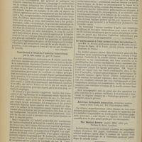 0388 - Page 382 - Revue bibliographique. Précis de médecine infantile, par M. E. Weill / La chirurgie de l'oreille, par MM. C. Astier et J. Ascheinasi. [Paul Viollet] / Contribution à l'étude de l'infection tuberculeuse par la voie nasale, par M. Liaras. [P. Viollet] / La moelle osseuse à l'état normal et dans les infections, par MM. H. Roger..., et O. Josué... / American orthopedic association, treizième session tenue à New-York, vol. XII (Philadelphie 1899) / The Medical Review (année 1899) édité par Nathan E. Boyd...