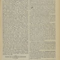 0417 - Page 411 - Revue générale. La tuberculose de la rate. Par M. Xavier Bender... VIII. Traitement / Index bibliographique / Séance de la Société de chirurgie. (4 avril 1900). MM. Delbert : Fractures itératives / M. Pousson... : Intervention chirurgicale dans la tuberculose rénale / M. Kirmisson sur une observation de M. Lyot : Invagination intestinale / Inondation péritonéale. M. Reynier / M. Picqué : Tumeur du mollet