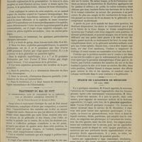 0433 - Page 427 - De quelques accidents rénaux observés dans le cours de la syphilis acquise ; leur fréquence, leur nature ; par M. Gabriel Delamare... / Traitement du mal de Pott et redressement lent et progressif de la gibbosité, par le décubitus abdominal prolongé ; par M. Pierre Bouquet... / Séance de l'Académie de médecine (10 avril 1900). M. Dieulafoy : Pleurésie appendiculaire