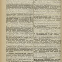 0460 - Page 454 - Revue de la presse. Thérapeutique. Traitement des pneumonies et broncho-pneumonies infectieuses par la saignée, les injections de sérum artificiel et les enveloppements froids. (Bulletin médical, 14 avril 1900) / Le chlorhydrate de cocaïne, dans les vomissements incoercibles de la grossesse. (Memorabilien et Gaz. hebd., mars 1900) / Les pansements au bicarbonate de soude. (Bulletin méd., 18 avril 1900) / Revue bibliographique. Le signe automatique de la mort réelle, moyen d'éviter l'inhumation prématurée, par M. J.-V. Laborde