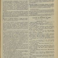 0483 - Page 477 - Revue bibliographique. Atlas-manuel des maladies de la peau, par le Professeur Mracek, édition française par M. L. Hudelo... / Hygiène du dyspeptique, par M. G. Linossier... / Mémentos de médecine thermale à l'usage des praticiens, publiés sous la direction de M. Morice... / Pathologie buccale et naso-faciale, moyens de remédier par l'art prothétique aux difformités et destructions, par le Professeur Goldenstein... / Faculté de médecine de Paris. (Actes du 30 avril au 5 mai 1900). Examens de doctorat
