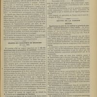 0493 - Page 487 - Le diagnostic et le traitement du pneumothorax à soupape ; par M. A. Béclère... / Séance de l'Académie de médecine (25 avril 1900). M. Laveran : Rôle des moustiques dans la propagation du paludisme / M. Darier : Action analgésique de la dionine, ou chlorhydrate d'éthylmorphine, en oculistique. M. Chauvel / Médicaments nouveaux / Revue de la presse. Médecine. Signification au point de vue médical et gravité du symptôme « mydriase monoculaire » chez l'adulte. (Soc. nat. de méd. de Lyon, 2 avril 1900, in Lyon médical)