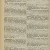 0494 - Page 488 - Revue de la presse. Médecine. Polynévrite postscarlatineuse et ataxie aiguë / Tuberculose primitive de l'amygdale. (Centralbl. f. Inn. Med., 1900, n° 3, p. 82) / Caféisme chronique. (Bull. de la Soc. centr. de méd. du Nord, 23 mars 1900) / Chirurgie. Etiologie des entérorragies consécutives à l'étranglement herniaire. (Ann. de la Soc. belge de chir., déc. 1899) / Extirpation d'une pyonéphrose sur un rein droit, pourvu de deux bassinets et deux uretères, par K.-J. Lennander