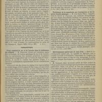 0495 - Page 489 - Revue de la presse. Chirurgie. Extirpation d'une pyonéphrose sur un rein droit, pourvu de deux bassinets et deux uretères, par K.-J. Lennander. (Hygica, 1899, LXI, p. 585) / Thérapeutique. Usage combiné du fer et l'arsenic dans le traitement des anémies. (Centralbl. f. Inn. Med., 1900, n° 2, p. 41) / Traitement de la coqueluche par l'antipyrine et les vapeurs d'acide phénique. (Arch. des mal. de l'enf., avril 1900) / Rétrécissement mitral pur et cure d'air. (Norméd., av.1900)