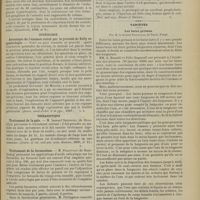 0523 - Page 517 - Revue de la presse. Chirurgie. Cancer de la glande mammaire chez l'homme. (Ejenedelnik, 1900, n° 9) / Gynécologie. Avantages de l'examen rectal par le procédé de Kolly en gynécologie. (Journ. russe d'obst. et de gyn., 1899) / Thérapeutique. Traitement de la gale. (Journ. of cut. and gen. urin. diseases, 1899, n° 11) / Traitement de la furonculose. (C. R. in Wien. Klin. Woch., 1899, n° 39, p. 978) / Prophylaxie de la blennorragie, par M. Werlander. (Med. and surg. Review of Reviews) / Variétés. Les bains persans. Par M. le Docteur Paschayan...
