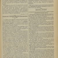 0573 - Page 567 - Le congrès de Naples pour la lutte contre la tuberculose. (A suivre) / Séance de la Société médicale des hôpitaux. (11 mai 1900). M. Netter : Méningite cérébro-spinale suppurée / M. Ménétrier : Observation de rage survenue malgré un traitement antirabique / MM. Mathieu et Roux : Trois observations d'un type spécial de dyspepsie / MM. Lenoir et Chauveau : Anévrysme de la portion ascendante de l'aorte / Médecine pratique. Le traitement de la pneumonie franche au XVIIIe Congrès allemand de médecine interne
