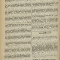 0594 - Page 588 - Séance de la Société de chirurgie. (18 mai 1900). Asepsie dans les opérations. M. Bazy / Inondation péritonéale et les injections de sérum artificiel. M. Reynier, emise par M. Routier / Traitement de la tuberculose urinaire. M. Albarran / Médecine pratique. Le traitement des cancers inopérables de l'utérus / Le traitement électrique de la sciatique