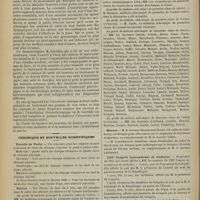 0688 - Page 682 - Variétés. L'établissement dermatologique de Paris / Chronique et nouvelles scientifiques. Faculté de Paris / Guerre / Marine / XIIIe Congrès international de médecine / Congrès international d'électrologie et de radiologie médicales
