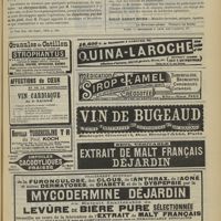 0701 - Page 695 - Séance de la Société de chirurgie. (13 juin 1900). Néphrectomie dans la tuberculose rénale. M. Tuffier / Chryptorchide, opéré par M. Championnière. Chondrome pur des os du pied, M. Picqué / Chronique et nouvelles scientifiques. Écoles de médecine