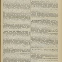 0715 - Page 709 - Revue de la presse. Chirurgie. De l'extirpation des ganglions du cou, technique opératoire. (Wratch, 1900, n° 18, 29 avril) / Neurologie. Troubles cutanés dans la maladie de Parkinson. (Maryland med. Journ., mars 1900) / Otologie. Les affections de l'oreille chez les diabétiques / Thérapeutique. De l'action des sels de quinine pendant la grossesse. (Journ. de méd. de Bordeaux, 1900, n° 11) / Des collyres huileux. (Arch. méd. d'Angers, 20 février 1900)