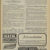 0769 - Page 763 - Revue bibliographique. Les sanatoria, traitement et prophylaxie de la tuberculose pulmonaire, par S. A. Knopf / Faculté de médecine de Paris. (Actes du 9 au 14 juillet 1900). Examens de doctorat / Thèses / Chronique et nouvelles scientifiques. Hôpitaux de Province / Facultés de Province / Marine / Nécrologie