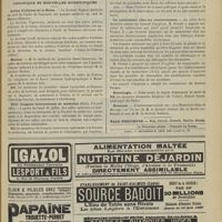 0801 - Page 795 - Thèses soutenues à la Faculté de médecine de Paris pendant l'année scolaire 1899-1900 / Chronique et nouvelles scientifiques. Asiles d'aliénés de la Saine / Marine / XIIIe Congrès international de médecine / La lutte contre la tuberculose / Le saturnisme chez les électriciennes / Nécrologie / Erratum