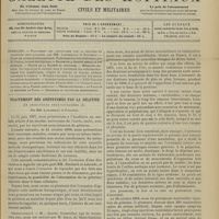 0811 - Page 805 - Sommaire / Traitement des anévrysmes par la gélatine en injections sous-cutanées ; par MM. Lancereaux et Paulesco