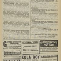 0849 - Page 843 - Chronique et nouvelles scientifiques. Distinctions honorifiques / Hôpitaux de Province / Banquet de la conférence Scientia, offert à lord Lister / Poste à prendre / Nécrologie