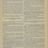 0887 - Page 881 - Ier Congrès international de médecine professionnelle et de déontologie. (22-28 juillet 1900). Séance du vendredi soir / Séance de l'Académie de médecine. (30 juillet 1900). MM. Buffart et Schneider : Dourine du cheval / M. Dor : Ophtalmie périodique du cheval / M. Robin : Traité des maladies de l'estomac / M. François Franck, M. Babès : Pathogénie de la pellagre / M. Schoull : Tuberculose / M. Coromilas... : Traitement radical des foyers tuberculeux / Séance de la Société médicale des hôpitaux. (27 juillet 1900). MM. Vaquez et Ribierre : Lymphocythémies leucémique et aleucémique
