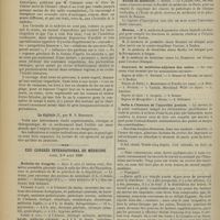 0888 - Page 882 - Revue bibliographique. Les curiosités de la médecine par M. Cabanès / La digitale, par M. S. Bernheim / XIIIe Congrès international de médecine. Paris, 2-9 août 1900. Bulletin du Congrès / Chronique et nouvelles scientifiques. Faculté de Paris / Écoles de médecine / Marine / Concours de médecins-adjoints des asiles / Suite à l'histoire de l'anarchie postale / Nécrologie