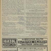 0889 - Page 883 - Chronique et nouvelles scientifiques. Nécrologie / L'encombrement des universités allemandes / Le thermomètre centigrade en Allemagne / Bulletin bibliographique