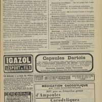 0921 - Page 915 - Congrès international des sourds-muets / Chronique et nouvelles scientifiques. Distinctions honorifiques / Monument Pelletier-Caventou / Nécrologie