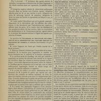 0948 - Page 942 - Xe Congrès international d'hygiène et de démographie (Paris, 1900). Huitième section. Hygiène des transports en commun (chemins de fer, navires, omnibus, tramways et automobiles). M. Baudot : Moyens d'empêcher la propagation des maladies contagieuses, tant pour les voyageurs que pour le personnel / Éclairage, du chauffage, de l'aération et de la désinfection des voitures servant au transport en commun / Séance de l'Académie de médecine. (14 août 1900). M. Grancher : Un service antiseptique de médecine, statistique de dix années / M. Franck, un travail de MM. Jonnesco et Florescu... : Physiologie du sympathique chez l'homme / M. Franck : Théorie physiologique des émotions / M. Fournier, deux intéressantes observations adressées par M. Lemonnier : Diabète hérédo-syphilitique