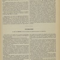 1011 - Page 1005 - XIIIe Congrès international de médecine. Paris, 2-9 août 1900. I. Sciences médicales. Neurologie ; par M. R. Cestan... M. Mirallié : Un tabes avec amyotrophie / M. Déjerine : Névrite interstitielle hypertrophique, sur l'achondroplasie et la dysostose cléido-cranienne par M. Marie, sur le myxoedème et son traitement, par M. Bourneville, sur une forme particulière de démence par M. Jules Voisin / Psychiatrie ; par M. R. Cestan... Psychoses de la puberté. MM. Marro, Voisin et Ziehen