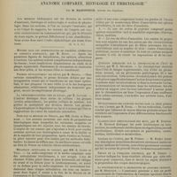 1074 - Page 1068 - XIIIe Congrès international de médecine. Paris, 2-9 août 1900. V. Sciences biologiques. Anatomie comparée, histologie et embryologie ; par M. Babonneix... Mitoses dans les spermatocytes de première génération de lithobius forficatus, par M. Bouin / Premier développement des dents, par M. Branca / La préspermatogenèse chez le poulet, par M. Cavalié / Note sur la méthode de Gérota, par MM. Cunéo et Delamare / Mécanique articulaire du poignet, par MM. B. Cunéo et Veau / Les centres de projection et d'association dans le cerveau, par M. Debierre / Quelques remarques sur la chromatolyse de l'état de fatigue, par M. G. Delamare / Développement des globules rouges dans la série animale et chez l'homme, par M. Engel / Classification embryologique des oeufs, par M. Eternod / Artères de l'utérus, par M. Frédet / Emploi de la formaline chromique, par M. Frédet / La spectroscopie et la microscopie en anatomie générale, par M. Hénocque / Formation de la substance corticale du cerveau, par M. His