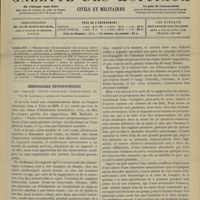 1081 - Page 1075 - Sommaire / Hémorragies névropathiques des organes génito-urinaires [hématuries] ; par M. Lancereaux...