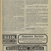 1111 - Page 1105 - Variétés. La rue de l'école-de-médecine et la Faculté ; par M. Beluze... / Chronique et nouvelles scientifiques. Congrès international des oeuvres d'assistance en temps de guerre / La loi sur la déclaration des maladies contagieuses et le syndicat médical de Lille
