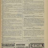 1131 - Page 1125 - L'hypnotisme devant la loi du 30 novembre 1892, sur l'exercice de la médecine. Intervention des pouvoirs publics dans la réglementation de l'hypnotisme. Résumé du rapport de MM. Henri Lemesle et Th. Julliot... (A suivre) / Chronique et nouvelles scientifiques. Marine / Bulletin bibliographique
