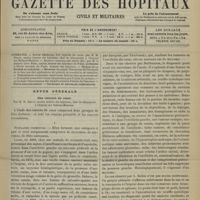 1281 - Page 1275 - Sommaire / Revue générale. Des cancers du coeur ; par M. M. Deguy... I. Néoplasies primitives