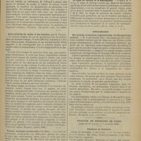 1333 - Page 1327 - Revue de la presse. Médecine. La xérostomie. (Montpellier méd., fév. 1900) / Ostéo-arthrite du rachis et des hanches, par H. Frazier. (University medical Magazine, juillet 1900) / Pustule vaccinale accidentelle à la lèvre. (The Lancet, 23 juin) / Le signe de Kernig et le méningisme. (Rivista critica di clinica medica, 20 oct. 1900, I. n° 42) / Ophtalmologie. Des grandes irrigations conjonctivales en thérapeutique oculaire. (Montpellier méd., avril 1900) / Faculté de médecine de Paris. (Actes du 29 octobre au 3 novembre 1900). Examens de doctorat