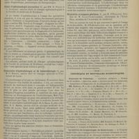 1345 - Page 1339 - Revue bibliographique. Conférences pour l'externat des hôpitaux de Paris, anatomie, pathologie et petite chirurgie, par J. Saulieu et A. Dubois... / Précis d'ophtalmologie journalière, par MM. H. Puech et C. Fromaget... / Formulaire d'hydrothérapie et de balnéothérapie, par M. O. Martin... / Bicyclette et organes génitaux, par M. O'Followel. Préface de M. Lucas-Championnière... / Chronique et nouvelles scientifiques. Concours de l'internat / Le service de stomatologie de Saint-Louis / Hôpitaux de Province