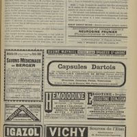 1347 - Page 1341 - Chronique et nouvelles scientifiques. Conférences d'ophtalmologie / Chemins de fer de Paris à Lyon et à la méditerranée/ Avis