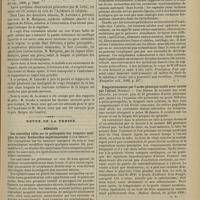 1383 - Page 1377 - Séance de l'Académie de médecine. (7 novembre 1900) / Revue de la presse. Médecine. Les nouvelles idées sur la pathogénie des tumeurs malignes du rein. Recherches expérimentales. (Nouveau Montpellier méd., 1900, p. 417) / Empoisonnement par l'acide phénique traité avec succès par l'alcool. (Medical Record, 14 juillet 1900) / Prophylaxie de la tuberculose dans le jeune âge