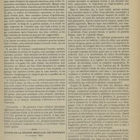 1403 - Page 1397 - Deux cas d'occlusion intestinale par cancer du colon. Création d'un anus artificiel temporaire. Résection de l'intestin cancéreux quelques semaines plus tard, fermeture de l'anus artificiel. Guérison complète. Par M. Victor Pauchet... / Séance de la Société médicale des hôpitaux. (9 novembre 1900). M. Merklen : Embolie pulmonaire et les poussées phlébitiques tardives