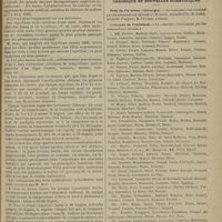 0011 - Page 5 - Revue de la presse. Médecine. Le pleuro-typhus et les pleurésies à bacille d'Eberth. (Rev. de méd., 10 déc. 1900) / Thérapeutique. Les injections de sérum artificiel dans le traitement général de la fièvre typhoïde. (Montpellier méd., 25 nov. 1900) / Chronique et nouvelles scientifiques. Prix de l'internat (chirurgie) / Concours de l'externat