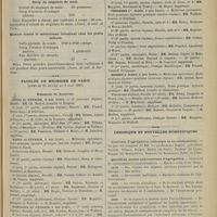 0203 - Page 197 - Médecine pratique. La lutte contre le paludisme / Sirop de stigmate de maïs / Mixture contre le météorisme intestinal chez les enfants / Faculté de médecine de Paris. (Actes du 25 février au 2 mars 1901). Examens de doctorat / Chronique et nouvelles scientifiques. Concours d'agrégation (chirurgie et accouchements) / Questions posées aux concours d'agrégation