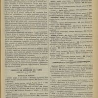 0235 - Page 229 - Médecine pratique. Le traitement de la rhinite hypertrophique par l'injection sous-muqueuse de chlorure de zinc / Faculté de médecine de Paris. (Actes du 4 au 9 mars 1901). Examens de doctorat / Chronique et nouvelles scientifiques. Hôpitaux de Paris / Questions posées aux concours d'agrégation