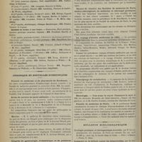 0292 - Page 294 - Faculté de médecine de Paris. (Actes du 18 au 23 mars 1901). Examens de doctorat / Chronique et nouvelles scientifiques. Faculté de médecine et de pharmacie de Bordeaux / Ecole du service de santé militaire / Marine / Congrès de gynécologie, d'obstétrique et de pédiatrie en 1901 / Séance de réunion des Sociétés de médecine de Paris, médico-chirurgicale, de médecine et chirurgie pratiques / Le voyage d'études médicales de 1901 / Témoignage de satisfaction / Nécrologie / Faculté de médecine de Paris / Bulletin bibliographique