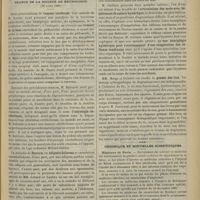 0447 - Page 449 - Séance de la Société de chirurgie. (16 avril 1901). M. Reynier : Suture du nerf médian, du nerf cubital et des tendons / Séance de la Société de neurologie. (18 avril 1901). Tumeur cérébrale : M. Touche / M. Babinski : Asynergie cérébelleuse / Maladie de Dercum ou adiposis dolorosa / MM. Cestan et Infroit : Achondroplasique / M. Dide : Toxicité du liquide céphalo-rachidien des épileptiques / M. Guillain : Articulation des mots avec bégaiement de nature hystérique, une hémiplégie hystérique peut s'accompagner d'une exagération des réflexes tendineux / MM. Meige et Feindel : Genèse des tics / Chronique et nouvelles scientifiques. Hôpitaux de Paris